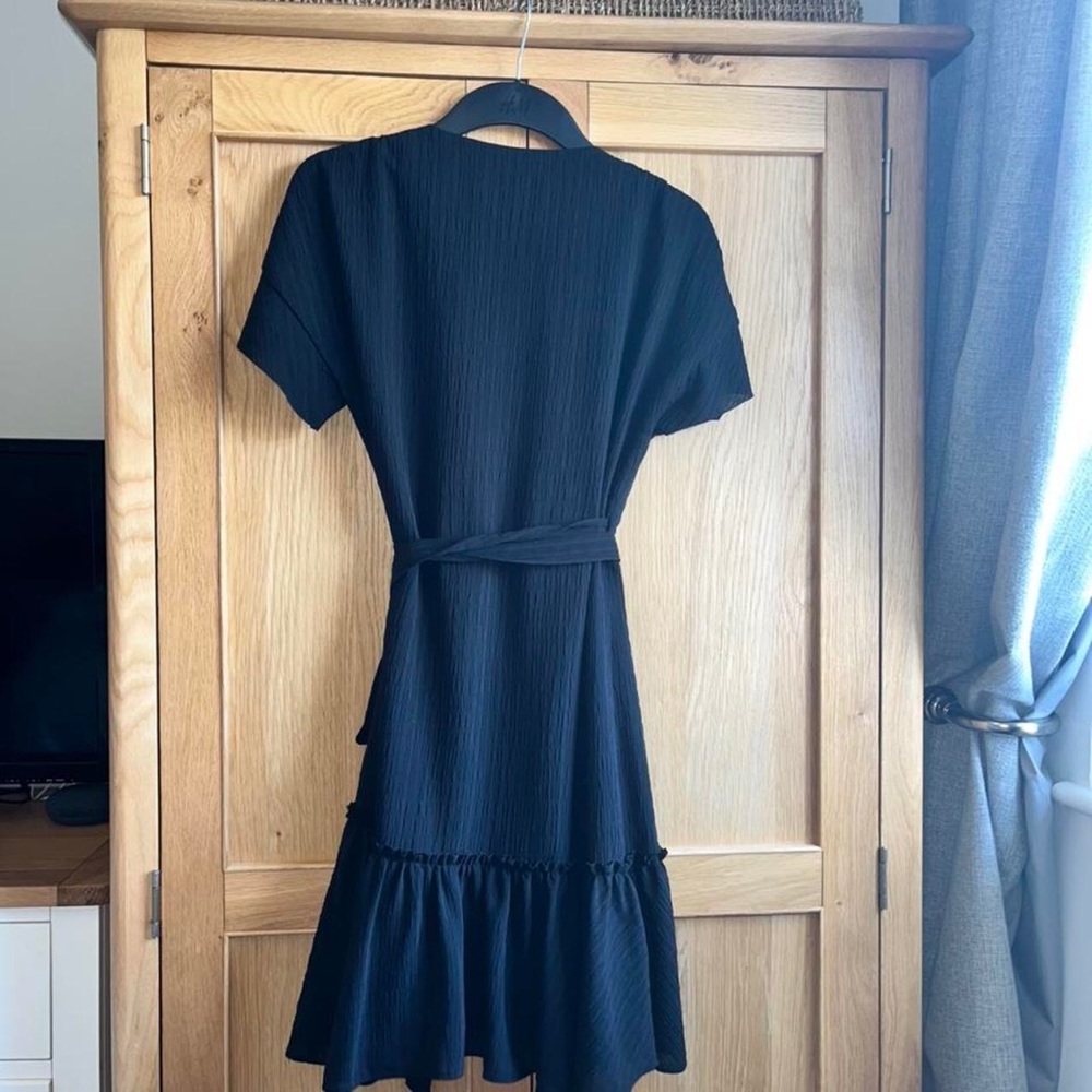 Black wrap dress Size UK 8 Would fit a 10 maybe even 12